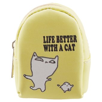 Сумочка - Кошелек на молнии Life is better with a cat (10см) (ПВХ бокс)