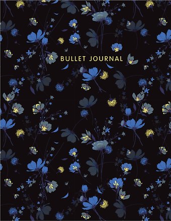 Книга для записей А5 144стр тчк. Bullet Journal (полночные цветы)