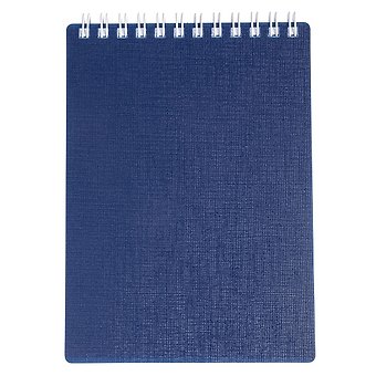 Блокнот А6 80л кл. CANVAS синий, пласт.обл, спираль