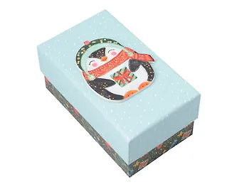 Коробка подарочная Пингвин 9*16*7см, Новый год, картон