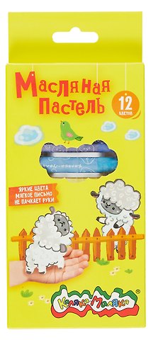Масляная пастель 12цв Каляка-Маляка утолщенная, шестигранная