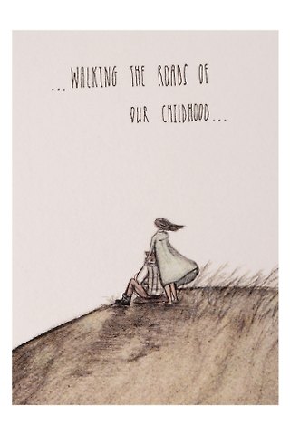 Открытка одинарная the roads of our childhood