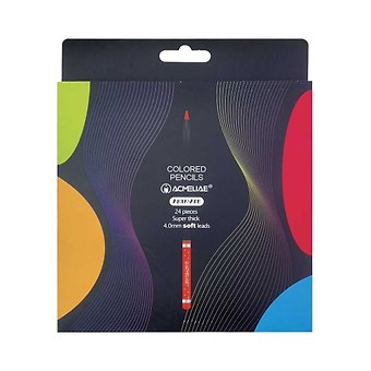 Карандаши цветные 24цв Blackwood Artmate карт.футляр, супермягкие, утолщ.грифель 4мм, ACMELIAE