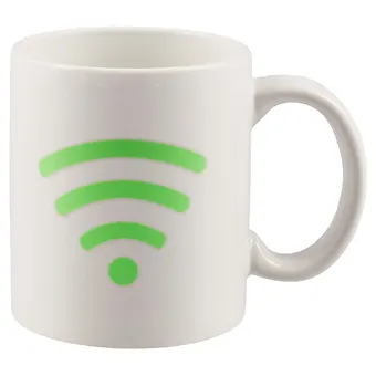 Кружкка-хамелеон белая Значок WI-FI(керамика)(330 мл)