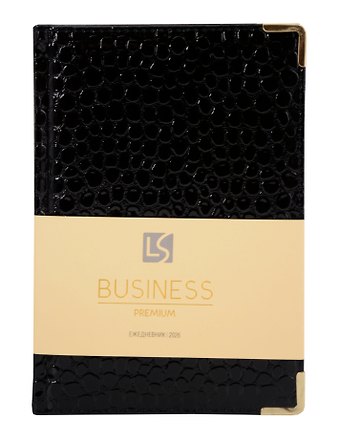 Ежедневник датированный 2026 год, А5, 176 листов, Business Premium. Lizard, черный