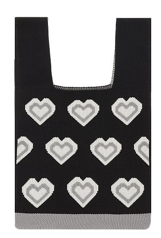 Сумочка вязаная Сердечки (текстиль) (20х33) (12-11515-B005)