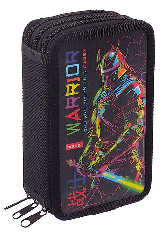 Пенал 3 отделения Color Warrior 19*11 см