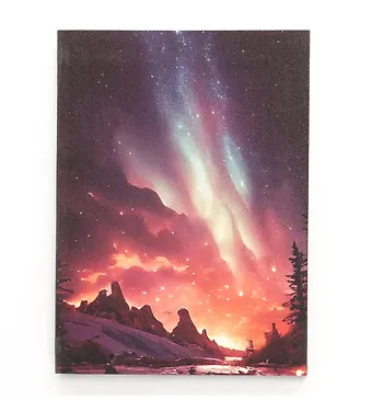 Записная книжка А6 80л кл. Северное сияние инт.переплет, ламинация Glitter, офсет