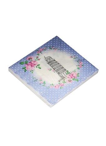 Салфетка (20шт/уп) Пизанская башня на голубом (11-01662-L13)