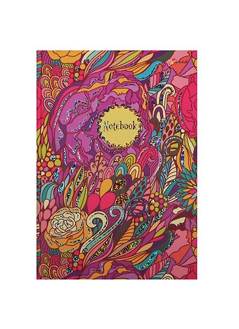Книга для записей А5 120л кл. Танец цветов/Сказочные узоры 7БЦ, мат.лам., тисн.гологр.фольгой, Listoff