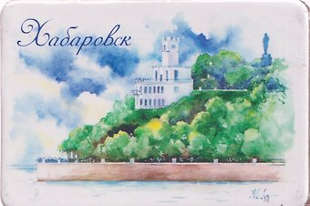 Магнит картон Хабаровский утес (Хабаровск) (МК/128/001)