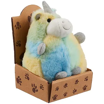 Игрушка мягкая, Единорог-толстяк градиент в крафт коробке (12-01568-UC6839)