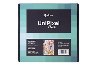 UniPixel Pack Алмазная мозаика Мемные котики (6 сюжетов) (51 цвет страз) (20x20 см.)