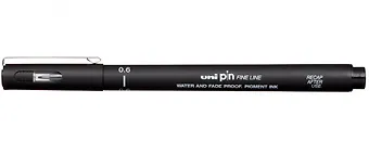 Линер черный PIN 06, толщина линии 0.6, UNI