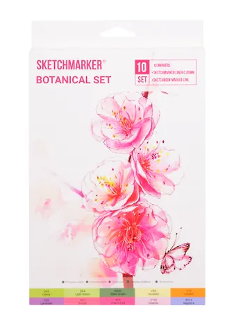 Маркеры 10цв Botanical карт.кор., Sketchmarker