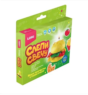 Набор для творчества LORI. Слепи свечу Бургер