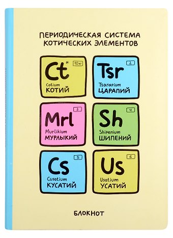 Блокнот Переодическая система котических элементов