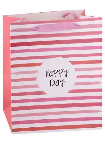 Пакет А4 32*26*12 Счастливого дня нейтр. бум.мат