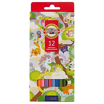 Карандаши цветные Koh-I-Noor, Волшебный лес, 12 цветов