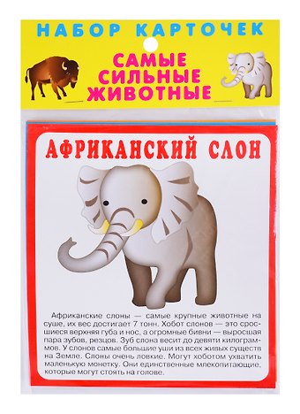 Набор карточек Самые сильные животные