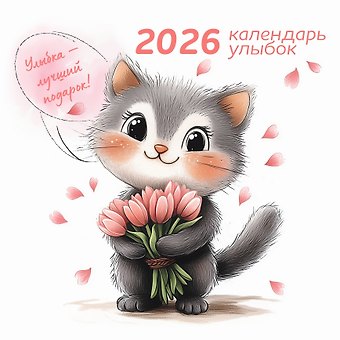 Календарь 2026г 290*290 Календарь улыбок настенный, на скрепке