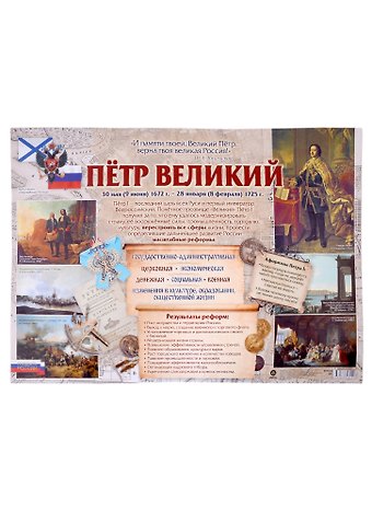 Патриотический плакат. Гордость России. Пётр Великий