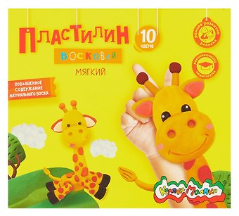 Пластилин 10цв 150г восковой Каляка-Маляка стек