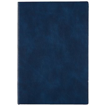 Ежедневник недат. А5 120л Флоттер синий, кожзам, мягкий переплет, офсет, ляссе