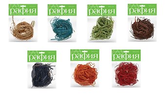 Набор для творчества, HOBBY TIME, Рафия 8 цветов 2-378