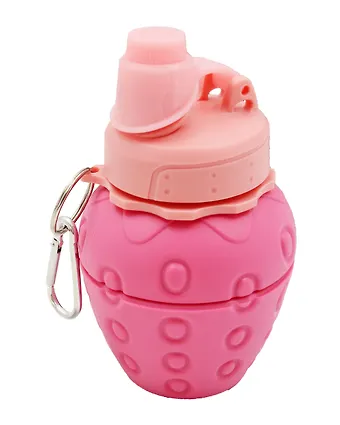 Бутылка складная Клубника (силикон) (500мл) (12-34435-202405-B22)