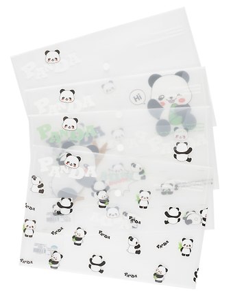 Папка-конверт А4 на кнопке Panda, ассорти