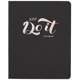 Тетрадь в клетку Listoff, Total Black. Quote, 48 листов, в ассортименте