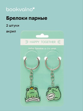 Брелоки парные Happy Together Лягушки (акрил) (2 шт) (12-15521-P3)