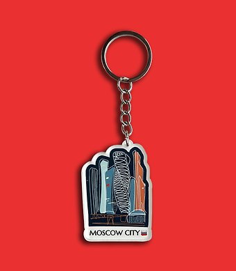 Брелок Москва Сити (Москва) (5х5) (KCH00-MSK0034-A-EN)