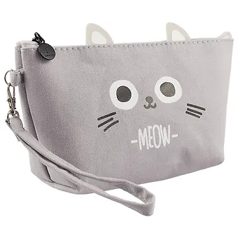 Косметичка на молнии Кошка Meow (20х11) (текстиль) (ПВХ бокс)