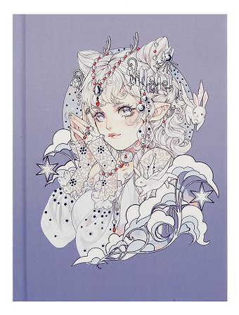 Записная книжка А6 80л кл. Fairy (Эксклюзив) 7БЦ, мат.лам. soft-touch, тисн.фольгой, офсет