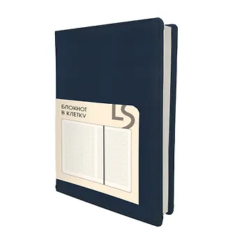 Записная книжка А6+ 136л кл. Maple. Blue иск.кожа с поролоном, ляссе, скругл.углы, инд.уп.