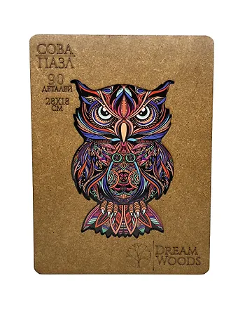 Пазл фигурный «Сова II», 90 деталей