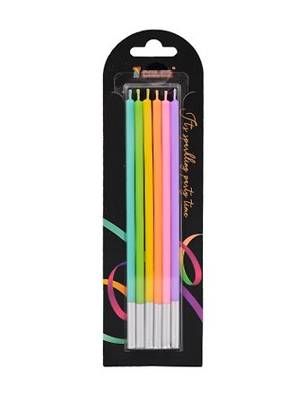 Набор свечей для торта Mix (разноцветные) (6шт) (15см) (12-7color-candle_17)