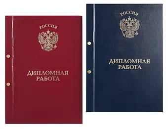 Обложка Дипломный проект ассорти, 2 отверстия, бумвинил