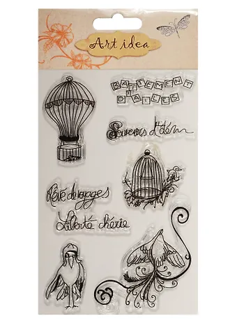 Набор для творчества, Штампы силиконовые 10*15см, цветы