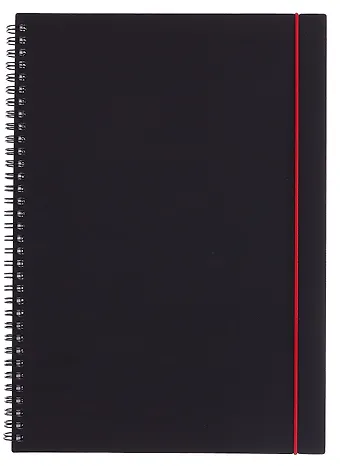 Тетрадь А4 80 листов, клетка, Favorite Black. No 4 спираль