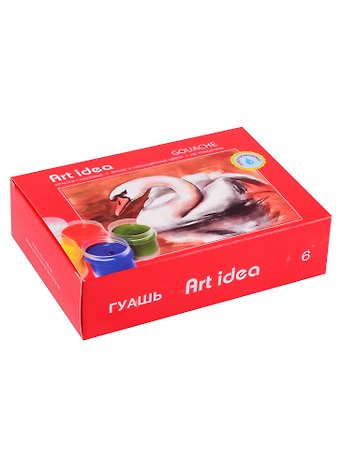 Краски гуашевые Art Idea, 6 цветов