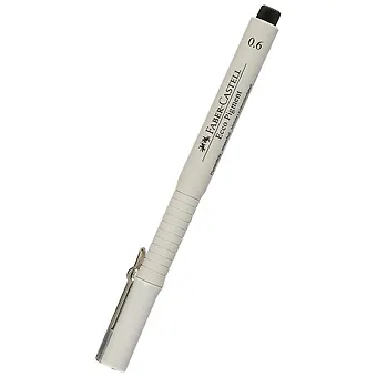 Ручка капиллярная Faber-Castell, Ecco Pigment, черная 0,6 мм