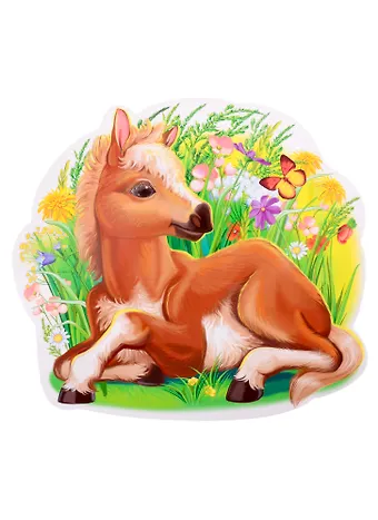 Плакат вырубной А4 Жеребенок