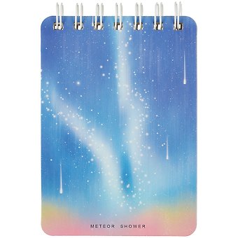 Блокнот А6 80л лин. 100*140 Meteor shower на спирали, ассорти