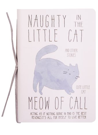 Записная книжка А6 58л Meow of call,  сшивка цв.веревкой, цветной внутр.блок