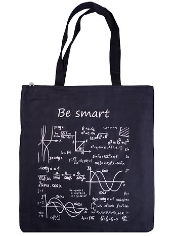 Сумка-шоппер на молнии Формулы Be smart черная, 37см.*38см.