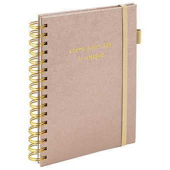 Книга для записей А5 80л кл. Calipso бежевый, иск.кожа, резинка, гребень