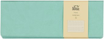 Планинг недат. 56л "Joy Book" ментоловый, настольный, иск.кожа 7Б, скругл.углы, съемный тонир.блок, тисн.фольгой, евроспираль, офсет